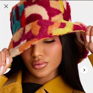 Leaving You On Read Faux Fur Bucket Hat - Fashion Nova Colorful Fuzzy Bucket Hat